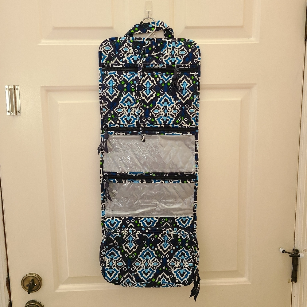 Vera Bradley Hanging Travel Organizer-Ink Blue